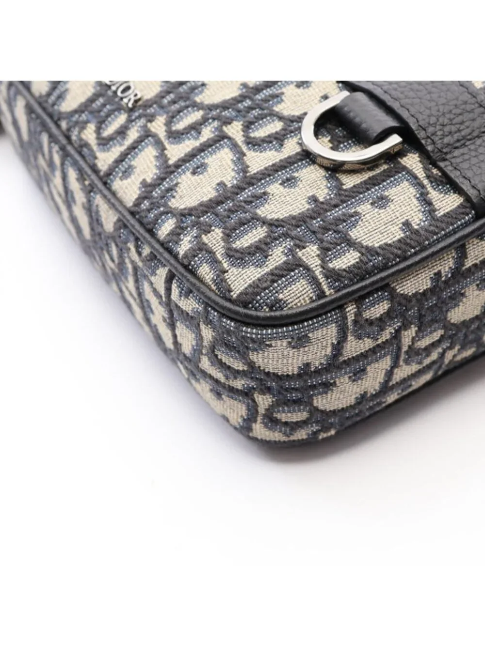 Dior Shoulder Bag Safari Oblique Ivory Navy Black Canvas Leather Mini